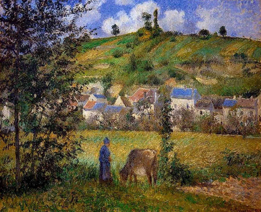 Landscape at Chaponval, 1880 by Camille Pissarro
