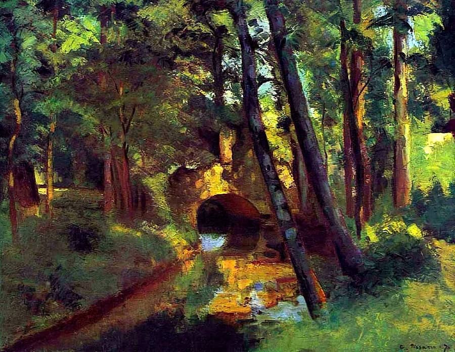 The Little Bridge Pontoise, 1875 by Camille Pissarro