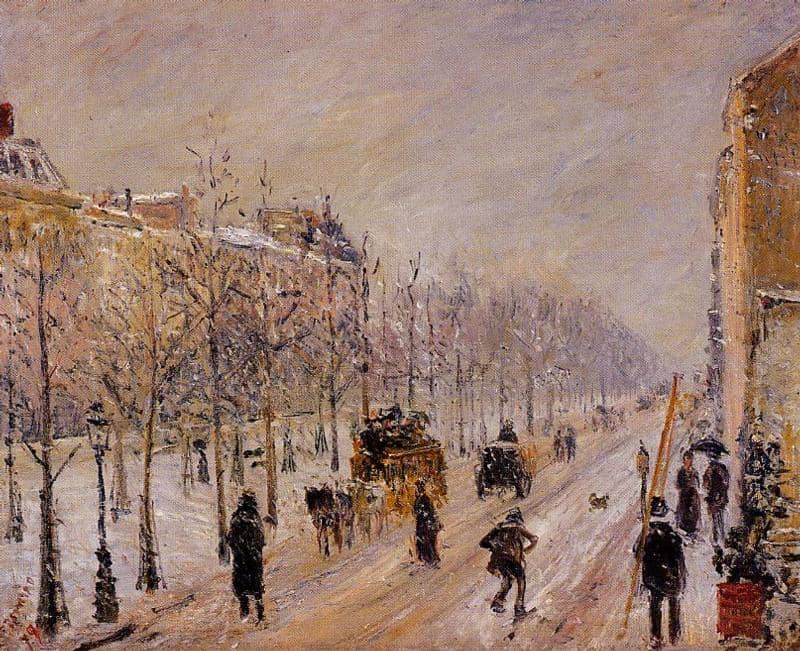 The Outer Boulevards, Snow, 1879 by Camille Pissarro