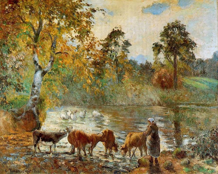 The Pond at Montfoucault, 1875 by Camille Pissarro