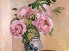 Pink Peonies by Camille Pissarro