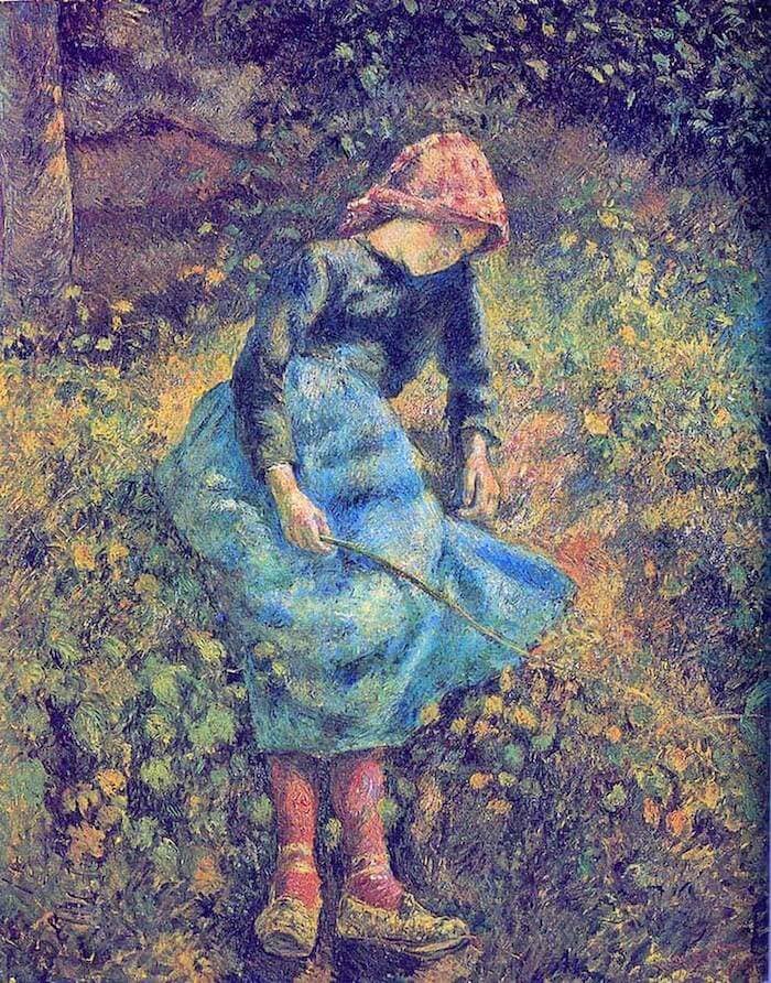 The Shepherdess, 1881 by Camille Pissarro